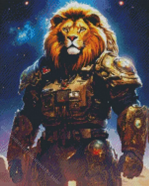 strong fantastic lion art Diamond Paintings