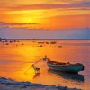 sunset boat Diamond Paintings