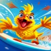 surfing chicken Diamond Paintings