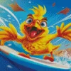 surfing chicken Diamond Paintings