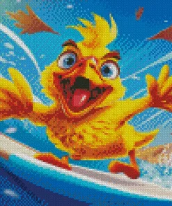 surfing chicken Diamond Paintings