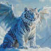 tiger with wings in snow Diamond Paints