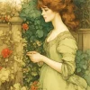 vintage girl in ewardian era Diamond Paintings