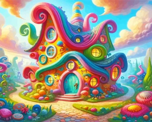 whimsical house Diamond Paintings