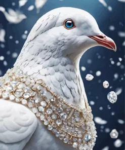 white fancy pigeon Diamond Paintings