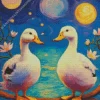 white female ducks Diamond Paintings