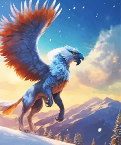 white griffin Diamond Paintings