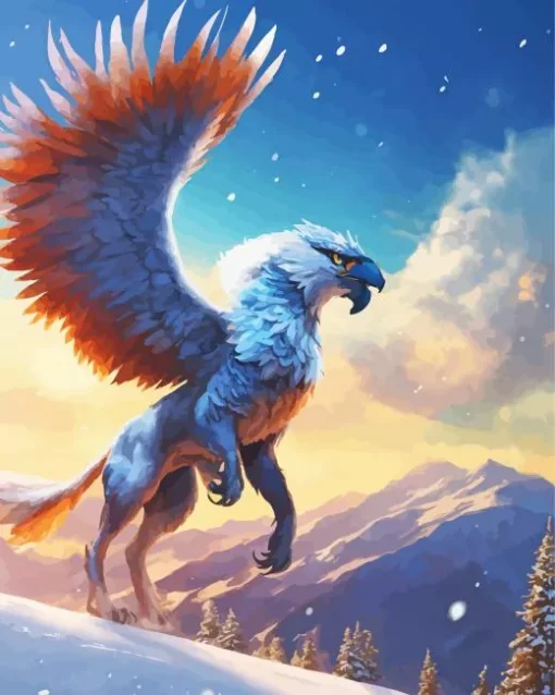 white griffin Diamond Paintings
