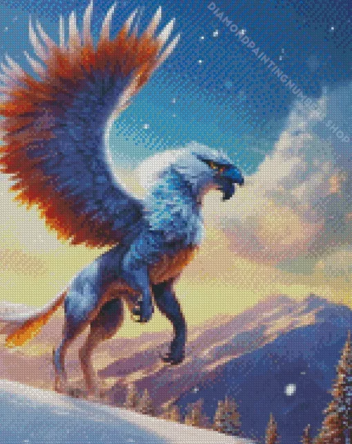 white griffin Diamond Paintings