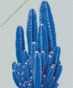 Blue Cactus Diamond With Numbers