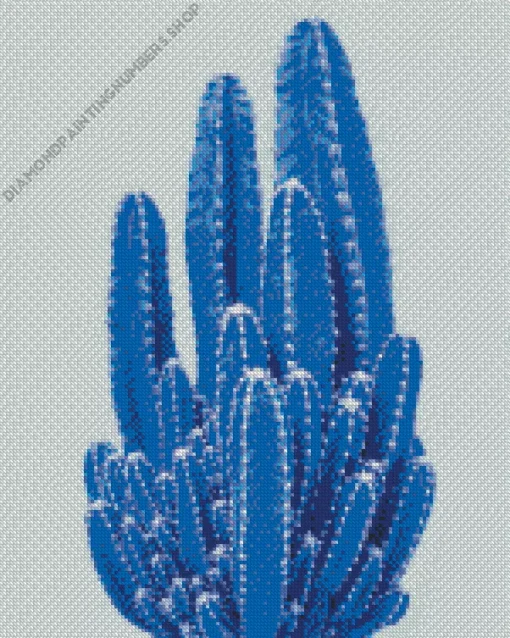 Blue Cactus Diamond With Numbers