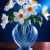 Blue Glass Vase Diamond Paints