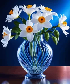 Blue Glass Vase Diamond Paints