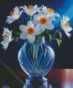 Blue Glass Vase Diamond Paints