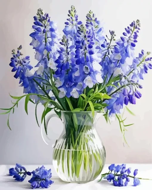Bluebells Vase Diamond By Numbers