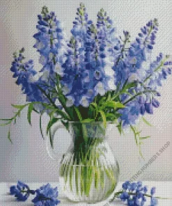 Bluebells Vase Diamond By Numbers