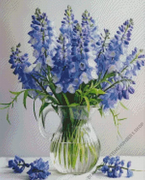 Bluebells Vase Diamond By Numbers