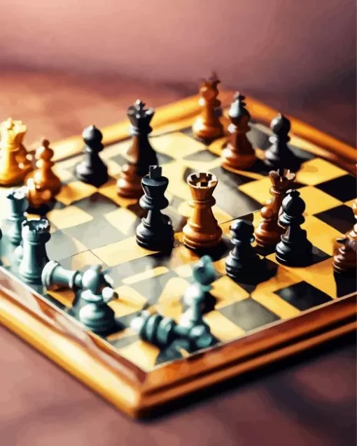 Chess board game Diamond Paints