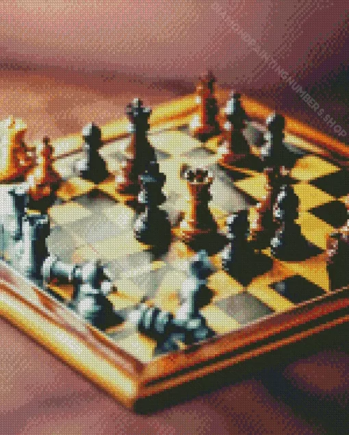Chess board game Diamond Paints