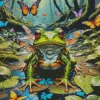 aesthetic butterfly frog art Diamond With Numbers