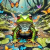 aesthetic butterfly frog art Diamond With Numbers
