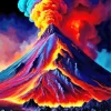 aesthetic volcano art Diamond Paints
