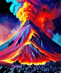 aesthetic volcano art Diamond Paints