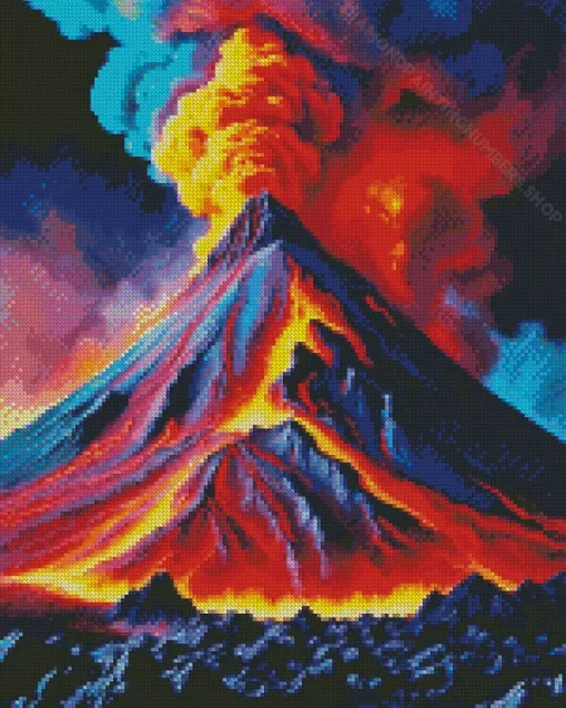 aesthetic volcano art Diamond Paints