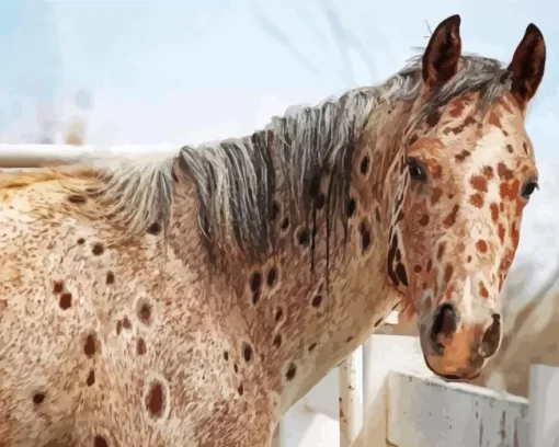 appaloosa leopard Diamond With Numbers
