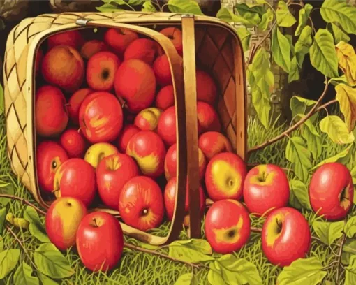 basket of apples Diamond Paints