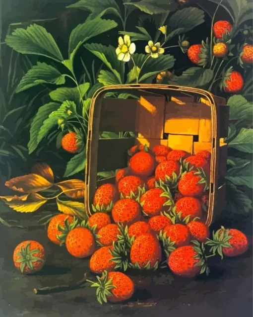 basket of strawberries Diamond With Numbers