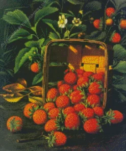 basket of strawberries Diamond With Numbers