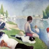 bathers at asnieres Diamond With Numbers