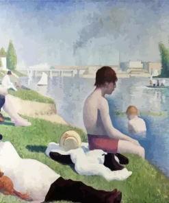 bathers at asnieres Diamond With Numbers