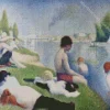 bathers at asnieres Diamond With Numbers