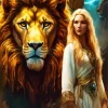 beauty and the lion Diamond With Numbers