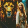 beauty and the lion Diamond With Numbers
