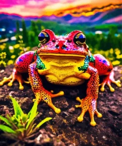 big mouth frog Diamond With Numbers