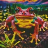 big mouth frog Diamond With Numbers