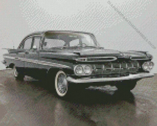 black 1959 impala Diamond By Numbers