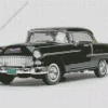 black 55 chevy bel air Diamond With Numbers