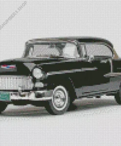 black 55 chevy bel air Diamond With Numbers