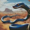 black and blue snake Diamond With Numbers