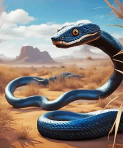black and blue snake Diamond With Numbers