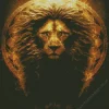 black and gold lion Diamond By Numbers
