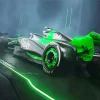 black and green f1 car Diamond By Numbers