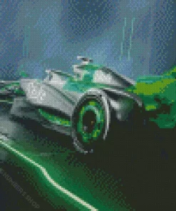black and green f1 car Diamond By Numbers