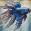 blue betta fish Diamond By Numbers