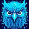 blue bird face art Diamond Paints
