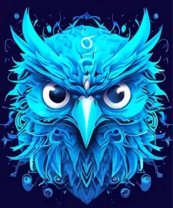 blue bird face art Diamond Paints